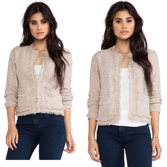 Joie Jackets & Blazers - Joie Porcha Rainbow Boulce Jacket Natural Medium